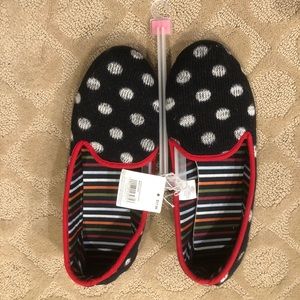 Polka dot slippers